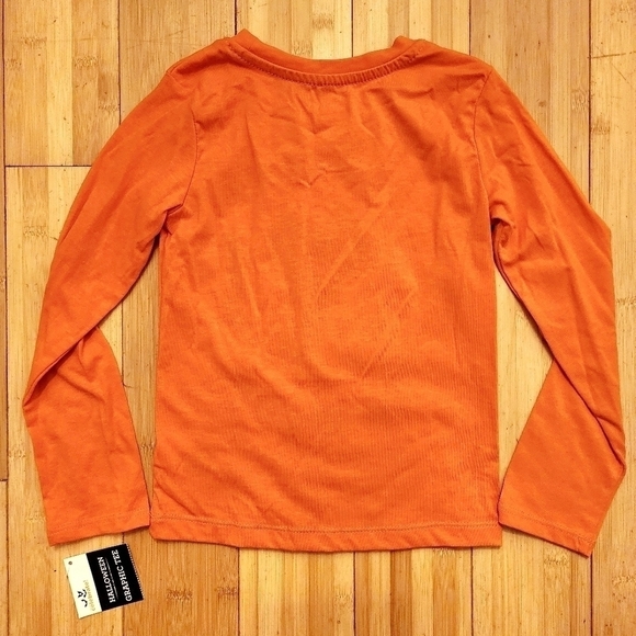 NWT Way To Celebrate Halloween Orange Long Sleeve "TOO CUTE TO SPOOK" Girls 4/5 - Picture 4 of 11
